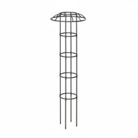 Outdoor Use Umbrella Trellis Strong Metal Multi-Loop Plant Support Easy to Place Clematis Support Frame Rust-Resistant for Potted Plants, Balcony