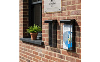 Weatherproof Wall Mount Brochure Holder Easy Installation Outdoor Brochure Holder Lidded Design Wall Mount Flyer Box Dustproof for Business Owners, Realtors, Storefront, Building Exterior