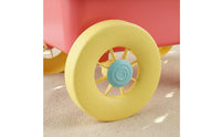 Safe Wheat Straw Beach Wagon Long-Lasting Sand Pull Cart Portable Rolling Toy Cart Spacious for Toddlers