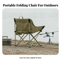 Moon Chair Foldable Lightweight Folding Chair Includes Carry Bag sturdyDuty for Campers, Anglers, Fishing