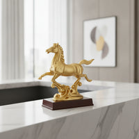 Horse Figurine with Pedestal Tabletop Horse Figurine Decorative for Living Room
