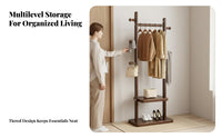Space-Saving unrestrictedstandingstanding Coat Rack Multipeg Design Tree-Branch Coat Stand Stable Base Standing Hanger Easy Assembly for Apartment Dwellers, Office Workers, Bedroom, Entryway, Hallway, Living Room