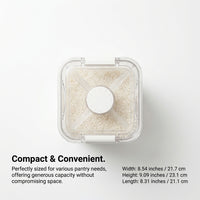 Rice Storage Container Large, Airtight Lid Measuring Cup, Food Storage Container Large Capacity, Thickened PP Rice Bin, Pantry Organizer Bin