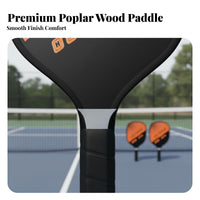 Pickleball Paddle Set Non-Slip Grip Pickleball Racket and Sphere Set Sports Equipment Lightweight Sweat Absorbent for Beginners