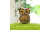 3 Pieces Japanese Design Fairy Garden Owl DIY Landscaping Miniature Owl Figurine Long-Lasting for Succulent Display, Terrarium