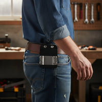 Tool Belt Holder Slimline Drill Holder with Belt Clip Simple Hook Carrier Handsunrestricted Heavy-Duty for Tradespeople