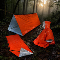 Portable Emergency Thermal Blanket Tent Raincoat for Outdoor Survival Camping Hiking