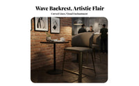 Italian Design Stainless Steel Kitchen Island Chair Light Luxury Design Upholstered Bar Stool Comfortable Cushion Modern Kitchen Island Stool Ergonomic Backrest for Adults, Homeowners, Business Owners, Restaurant, Cafe