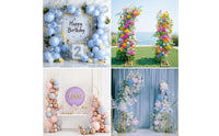 Half Arch Tall-Standing Metal Arch with Rectangular Base Sturdy