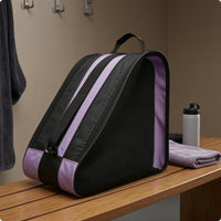 Triangular Skate Storage Bag Oxford Cloth Roller Skate Bag Mesh Pockets Zippered