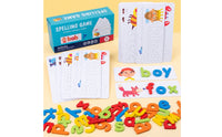Spelling Game with Flash Cards Educational Spelling Game with Cards Letter Matching Toy Lowercase Wooden Matching Letters Toy