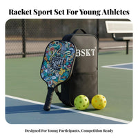 Paddleball Racket Set Lightweight Pickleball Racket Set Shock Absorption Athletic Gear for Kids, Beginners, Training, Outdoor