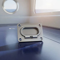 Coil-Driven Loaded Lifting Handle Sturdy Boat Deck Hatch Handle Mirror Polished for DIYers, Floor, Cabinet