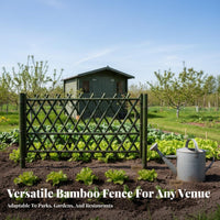Rustic Charm Bamboo Fence Panel Weather Resistant Garden Decorative Fence Easy to Install Japanese Design Garden Border Long-Lasting Construction for DIY Enthusiasts, Restaurant Owners, Backyard, Balcony, Pathway, Poolside