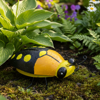 Metal Ladybug Garden Wall Decor Sculpture Outdoor Yard Art Ornament