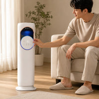 Two-in-Single Function Air Cooler Heater Timer Heating Cooler Spray Mist Floor-Standing Heater Pedestal Base