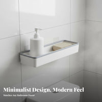 Drilltool-Less Installation over-the-Toilet Storage Rack Space Saving over-the-Toilet Organizer Easy Assembly Bathroom Organizer Strong for Apartment Dwellers, Homeowners, Students, Restroom, Washroom, Small Areas, RV