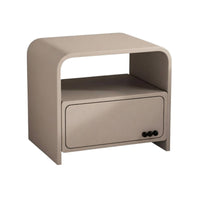 Minimalist Design Small Storage Stand with Drawer and Shelf Rounded Corners Arched Single-Drawer Stand Curved Edges Nightstand Easy to Clean for Homeowners, Apartment Dwellers, Students, Bedroom