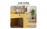 Vertical Space-Saving Design Corrugated Paper Cat Villa Replaceable Scratching Pads Cardboard Cat Scratcher Easy to Assemble for Cats, Home