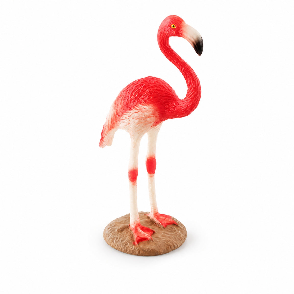 Flamingo Figurine Standing Flamingo Figurine with Base Animal Sculpture Pink Ornament Miniature for Collectors, Shelf, Desk