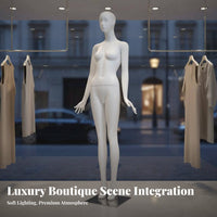 High-End Fiberglass Mannequin Elegant Design women's Clothing Mannequin Stable Base Female Display Figure Long-Lasting for Shop Merchandisers, Fashion Designers, Window Displays, Boutiques, Shopping Malls, Exhibitions
