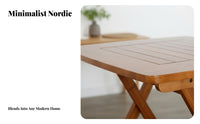 Foldable Square Collapsible Table and Stool Set Space-Saving Portable Furniture Indoor & Outdoor Use No Assembly Required for Families, Apartment Dwellers, Small Areas, Dining Room, Balcony, Family Gatherings