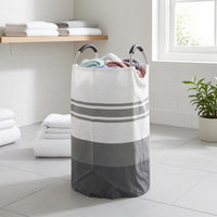 Cylindrical Laundry Basket Circular Handles Foldable Laundry Basket Grip Covers