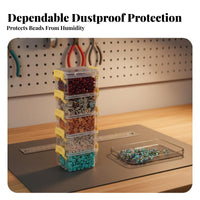 24-Compartment Bead Case Transparent Design Organizer Box Multicompartment for Desktop