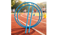 Easy to Install Hoop Toy with Rods Plastic Coordination Training Hoop Cylindrical Fitness Hoop Smooth for Children, Toddlers, Home, Classroom