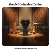 Mechanical Tuning Mechanically Tuned Djembe Easy to Learn Percussion Instrument Rich Sound Hand Drum Bright Tone for Beginners, Musicians, Music Class, Performances, Jam Sessions, Outdoor Gatherings