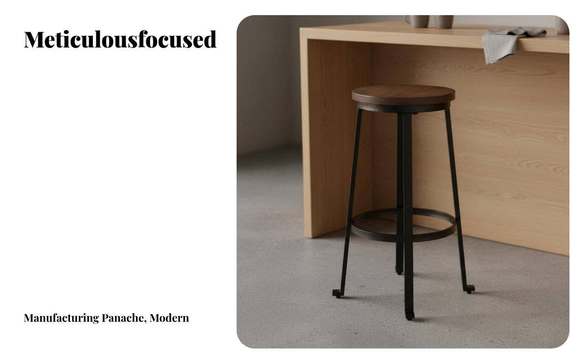 Modern Simple Design Backless Counter Chair Integrated Footrest Bar Stool Stable Frame High Seat Rust-Resistant Finish for Adults, Homeowners, Business Owners, Restaurant, Kitchen Island, Front Desk, Dining Room