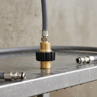 M22 Pressure Washer Adapter Sturdy Duty M22 to 3/8 Quick Connect Fittings Brass Rapid Disconnect Fitting Leak Resistant