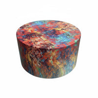 Luxury Design Round Display Pedestal Elegant Marble Look Pedestal Stand Versatile Cylindrical Display Riser Long-Lasting for Live Broadcasting, Showroom