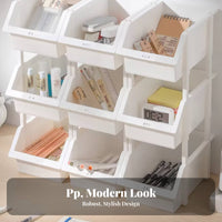 Stackable Under-Sink container sturdy Home Organization Portable for Renters, Parents