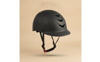 Ventilated Equestrian Helmet with Chin Strap Matte Horse Riding Helmet Hard-Shell Headgear Breathable for Adults, Children, Equestrians