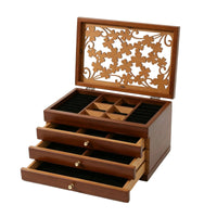 Wooden Jewelry Box Sturdy Jewelry Organizer with Drawers Desktop Organizer with Drawers for Women, Vanity