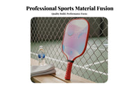 Pickleball Racket with Graphic Print Non-Slip Grip Wide Frame Pickleball Racket Shock Absorbing Wear-Resistant for Children