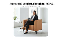 Modern Design Barrel Chair Full rearrest Accent Armchair Sturdy Frame Lounge Seating Ergonomic Shape for Business Owners, Interior Designers, Reception Area, Hotel Lobby, Small Spaces, Living Room