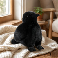 Crow Stuffed Toy Soft-Feathered Crow Doll Stuffed Soft and Fuzzy Bird Doll for Bedroom, Desk