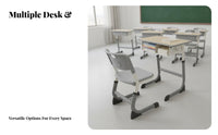 Adjustable Student Desk and Chair Stable School Desk Chair Combo children's Furniture for Students, Teenagers, Training Center, Home, Bedroom