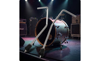 Drum Support Legs Chrome Drum Stand Legs L-Shaped Hardware for Drummers, Percussionists, Stage, Rehearsal Room
