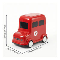 Decorative Bus Trash Bin Compact Trash Bin with Wheels Space-Saving Garbage Can with Wheels Easy to Clean for Playroom