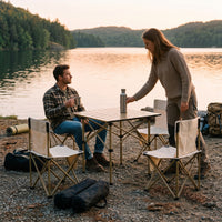 Portable Outdoor Folding Camping Picnic Table and Chair Set for BBQ and Stalls