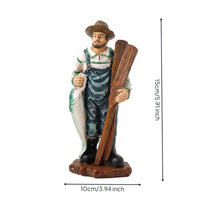 Fishermen Figurine Nautical Fishermen Statue Freestanding Ornament for Mantel