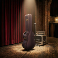 Hard Guitar Case Vintage Hard-Cover Guitar Case Heavy-Duty for Traveling Artists, Guitarists