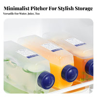 Leakproof Large Capacity Drink Pitcher Leak-Proof Fridge Door Water Jug Food-Grade Material for Families, Party Hosts, Home, Summer, Outdoor