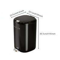 Hands-Effortless Operation Double Opening Trash Can Large Capacity Foot Pedal Trash Can Sturdy PP Material Soft Close Waste Bin Odor Control for Bedroom, Living Room, Kitchen, Bathroom