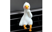 2 Pieces Cute Duck Car Ornaments Adorable Duck Dashboard Decorations Cartoon Car Dashboard Ornaments Kawaii for Drivers, Commuters