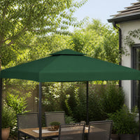 Vented Gazebo Replacement Canopy Waterproof Replacement Canopy Top Weatherproof Double-Layer Gazebo Top Heavy Duty for Patio, Backyard, Garden