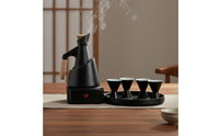 Sake Warmer Set Antique Style Heated Drink Bottle and Cups Home Bar Accessory Drinkware for Tea Room